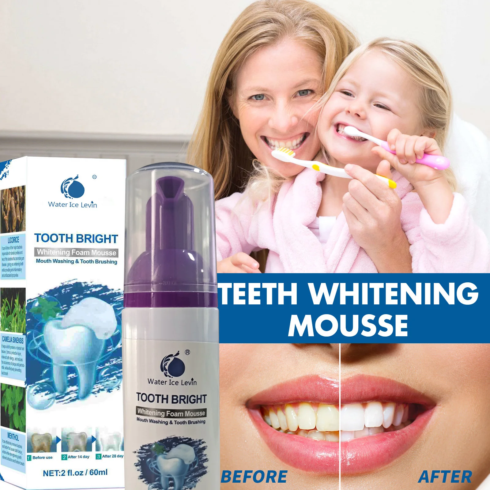Toothpaste Foam Tooth Cleaning Foam Mousse Powerful Decontamination Fresh Breath