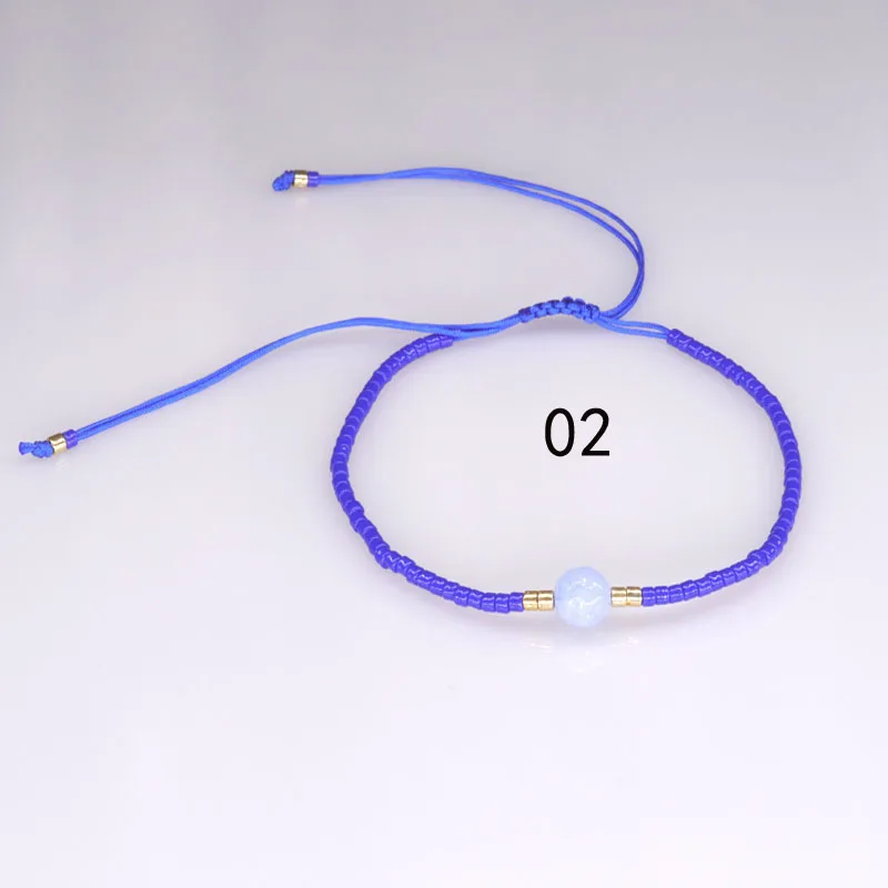 Braccialetto dell'Amicizia Boho in Cristallo JC, Gioielli alla Moda, Bracciali Elastici Multicolore con Perline Miyuki per Donne