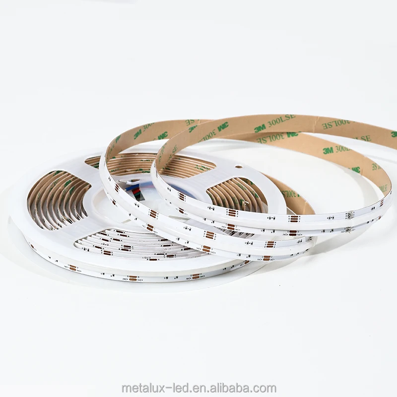 LIGHT Flexible CCT RGB/RGBW/RGBCCT 12mm 840LEDs/Meter Dimmable LED Cob Strip Light 2-Year Warranty 10m Length NFC 24V Copper