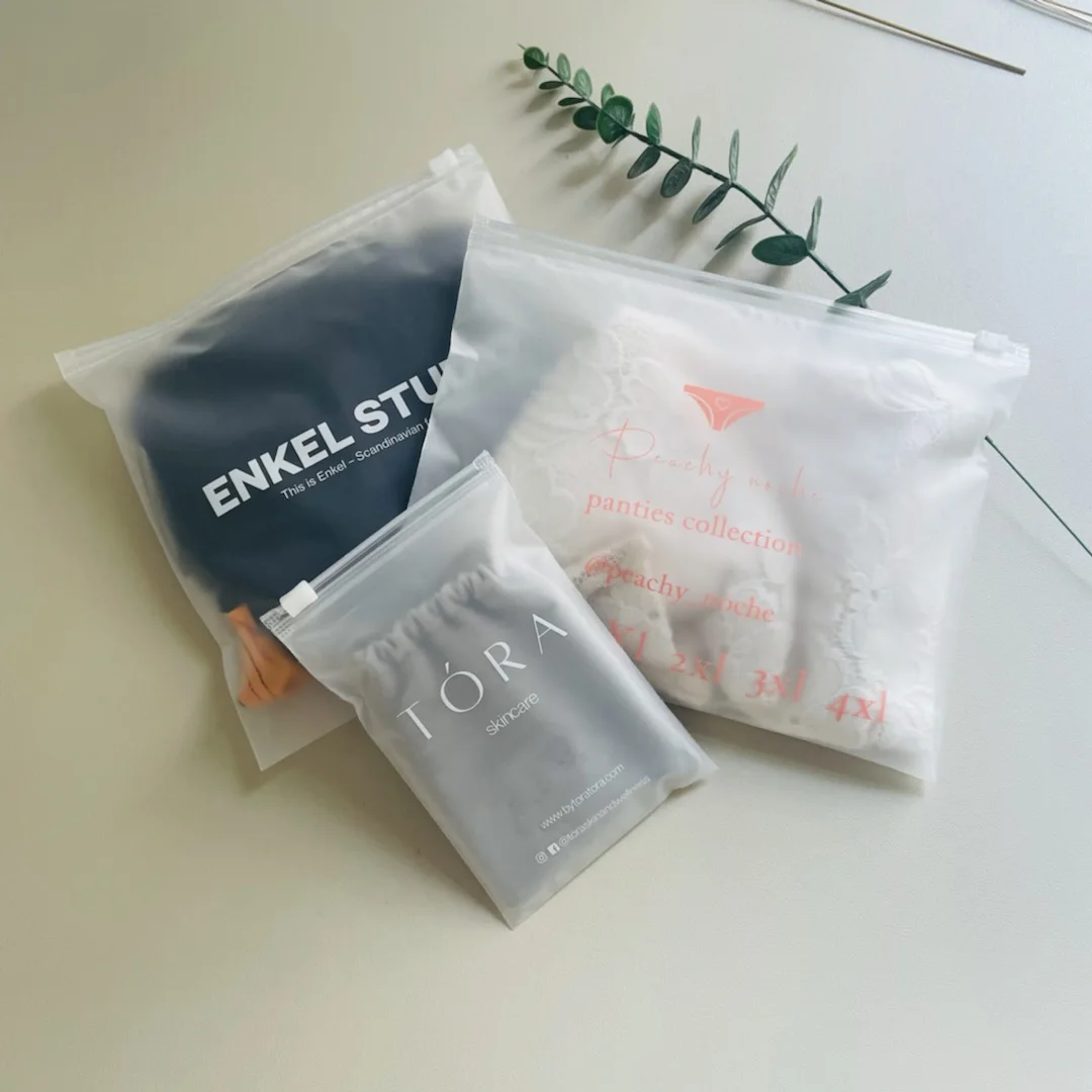 Buy Wholesale China Custom Logo Frosted Sealing Zip Lock Bag Clothing For  Underwear Tshirt Clothes Packaging Bag & Zip Lock Packaging Bag at USD 0.02