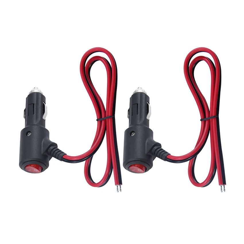 Battery Extension 45 Degree Cigarette Ighter Cord Cigar Power Cable Plug Adapter to 2Mm Strip