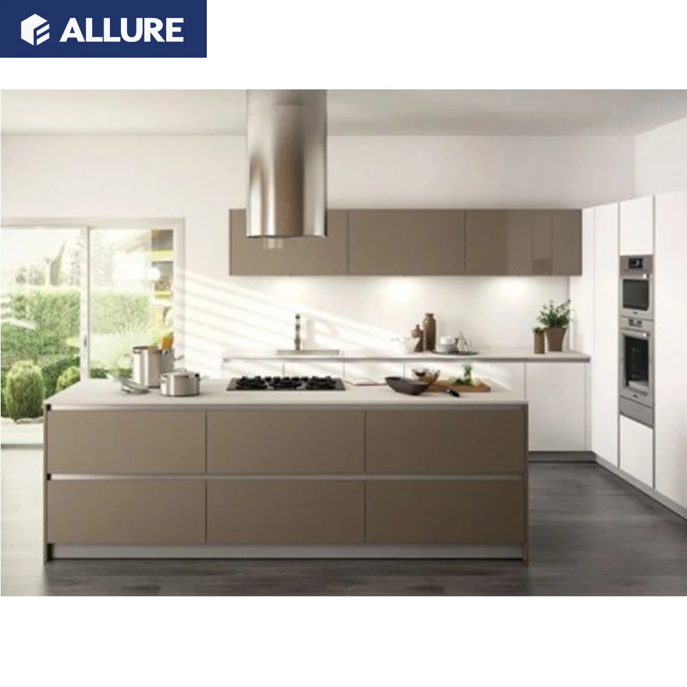 straight line kitchen with island