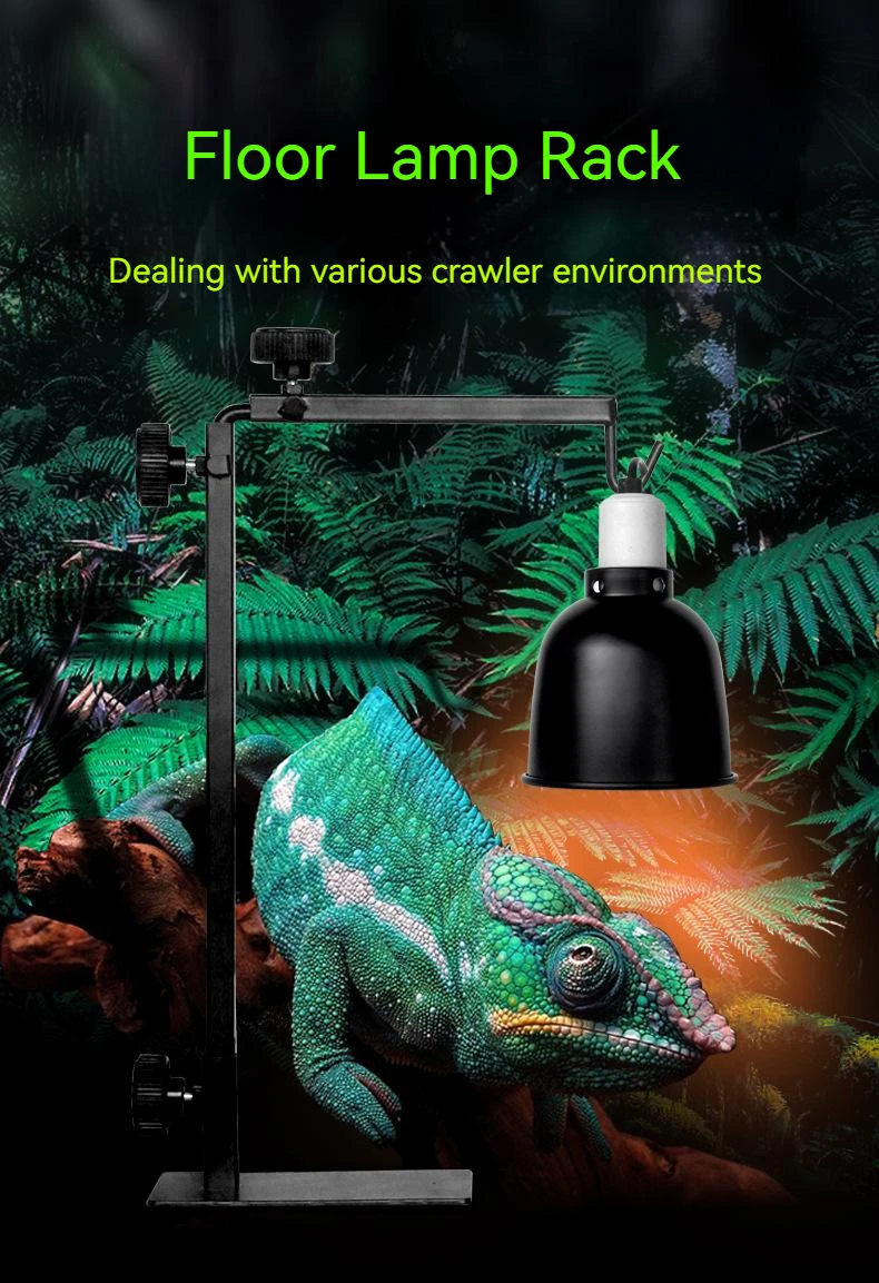 Nomoy Reptile Metal Lamp Stand Adjustable Floor Light Holder Stand For