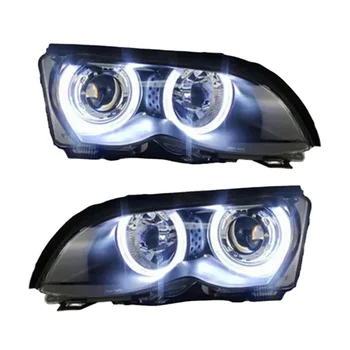 Car LED Headlight HID Xenon lamp for BMW e46 318325 2002-05 angle eye DRL Daytime Running Light