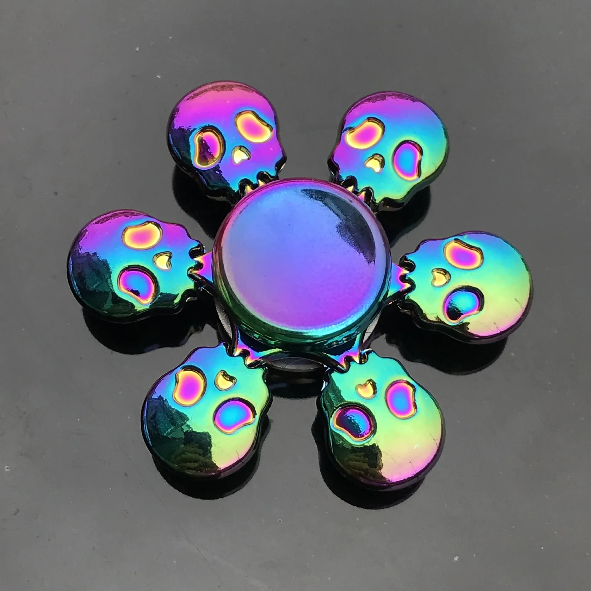 Stressrelieving Rainbow Zinc Alloy Hand Fidget Spinner With Metal Bearing ▻   ▻ Free Shipping ▻ Up to 70% OFF