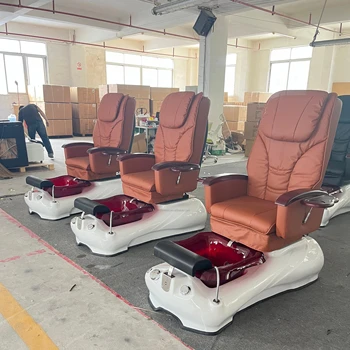 New design foot spa furniture luxury manicure pedicure massage chair with fiberglass bowl for nail salon