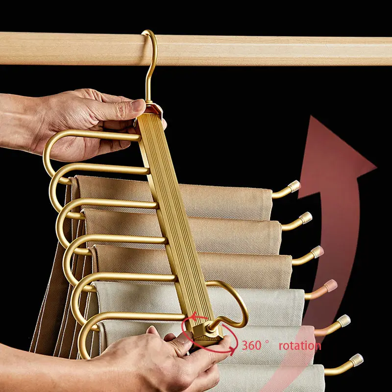 Space-Saving Luxury Aluminum Pants Hanger