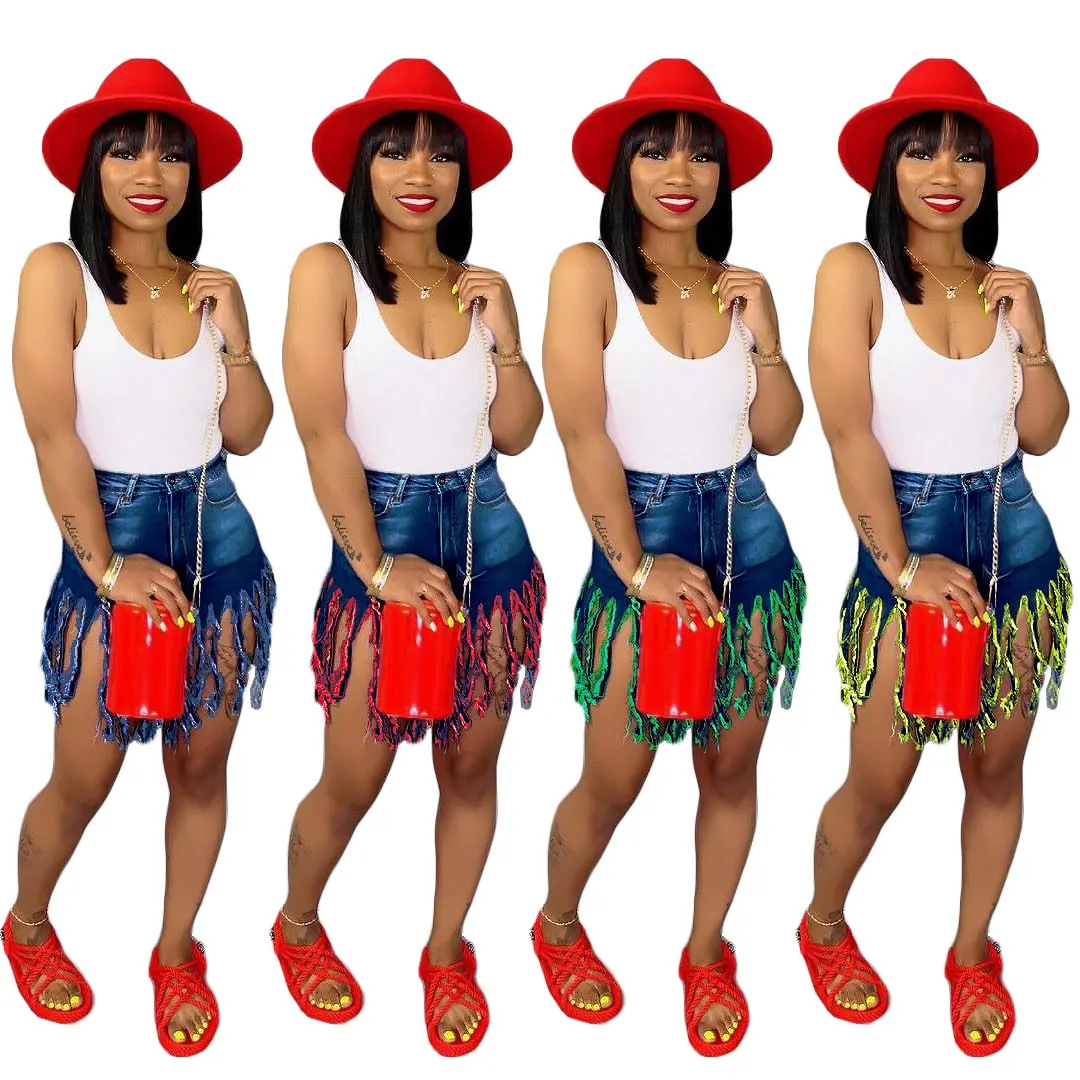 20611-mx47 Summer Casual Tassel Denim 