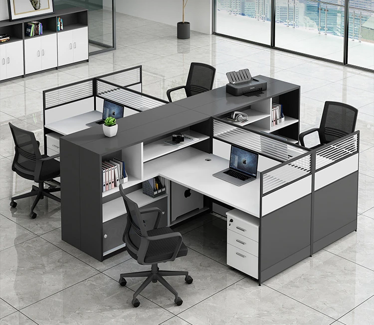 Modern Office Cubicles Work Station Desk Office Furniture 2 Person ...