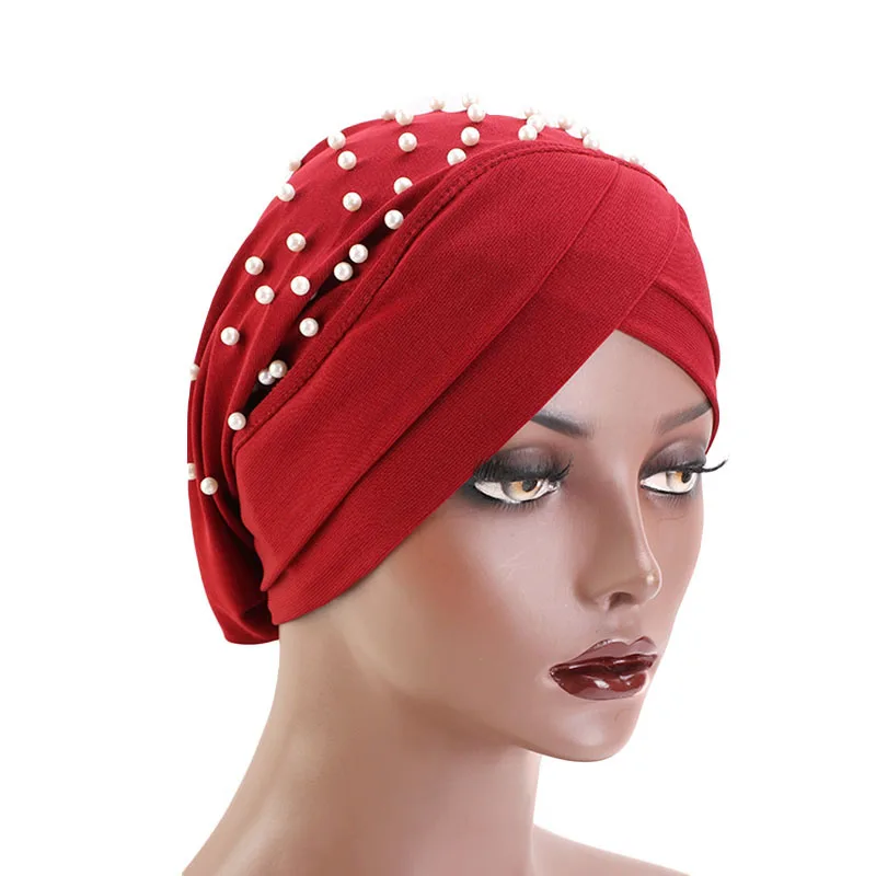 Turbante De Cuentas Turbante Elástico Femenino Musulmán De Turbante De Cuentas Turbante Elástico Femenino Musulmán De