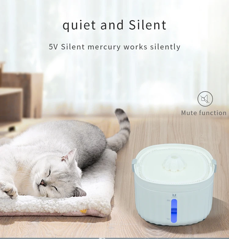 fashionable new designed auto smart pet drinker cat water feeding fountain dog drinking feeder dispenser 2L white blue red