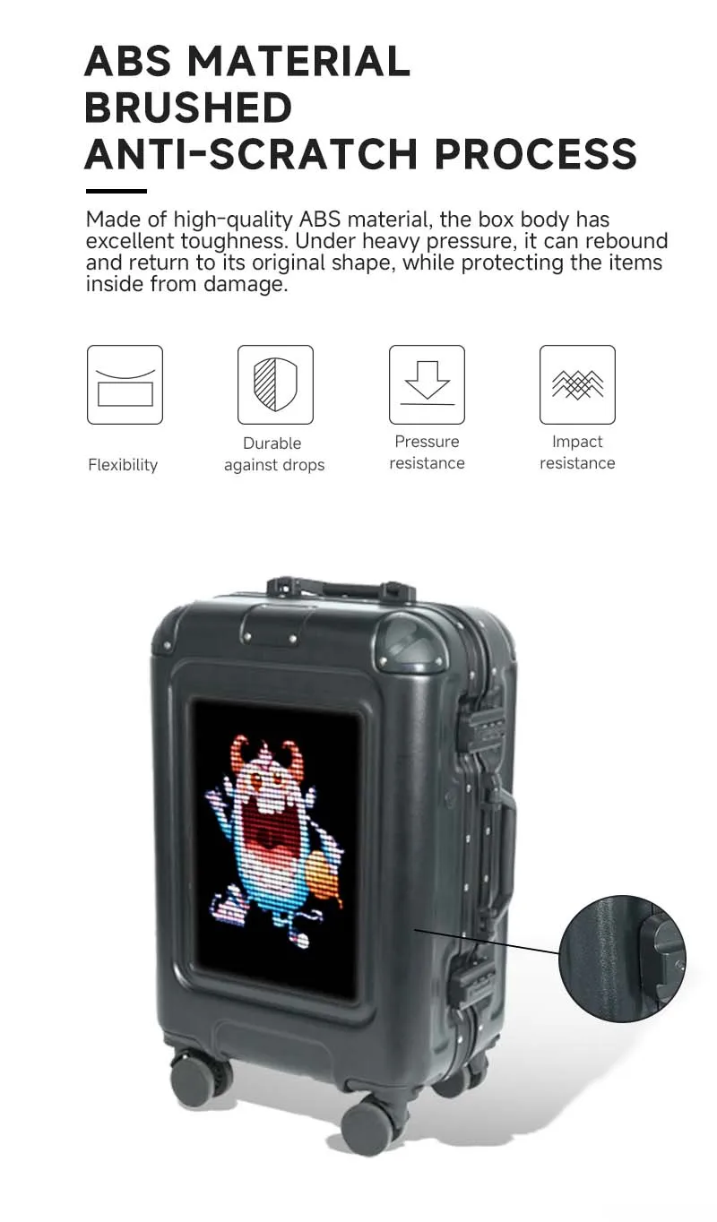 LOY Trolly Smart Suitcase password lock system