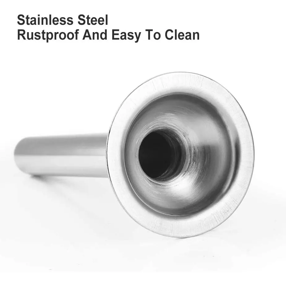 Tubo Per Insaccare Salsicce In Acciaio Inox - Diametro 19 Mm, Per Tritacarne Manuale Numero 10 E Simili