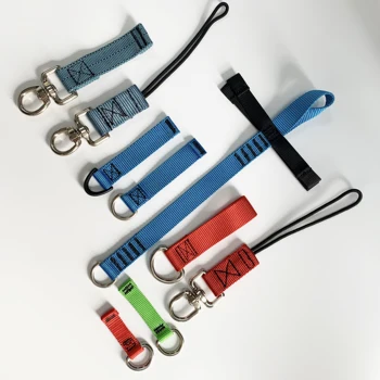 X-C-PIN CUSTOMIZED COLOR tool tether spiral tool lanyard Tool Attachment with loops and loop connection eyes