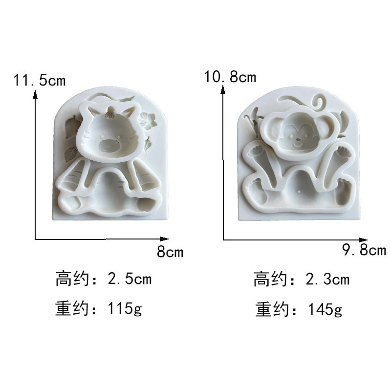 Stampo in silicone 3D a forma di elefante: sapone, candela, resina
