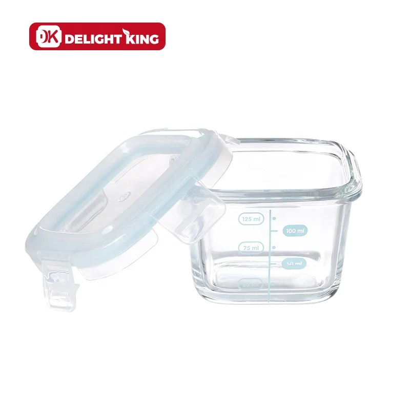 Стеклянный контейнер для детского питания без бисфенола А с крышкой защелкой безопасный микроволновой печи 130 мл набор