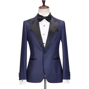 Cenne Des Graoom 2023 Tuxedo Suits for Men Black Satin Lapel Slim Fit Solid One Button Elegant Wedding Party Evening Dress