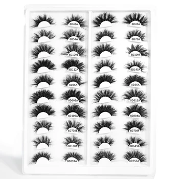 5D Lashes with Customized Packaging Real Siberian Mink Eyelash Fluffy Mink Fluffy 8D 5D 15mm 25mm Hand Made Fur Natural Black