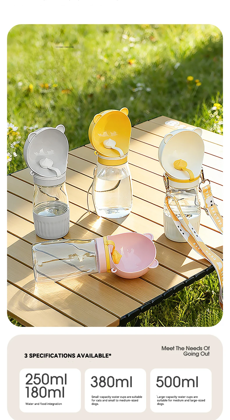 NEW Dog Go Out Drinking Cup Pet Portable Accompanying Cup Slant Cross Type One Drinking Water Feeding Kettle Pet Drinking Water details