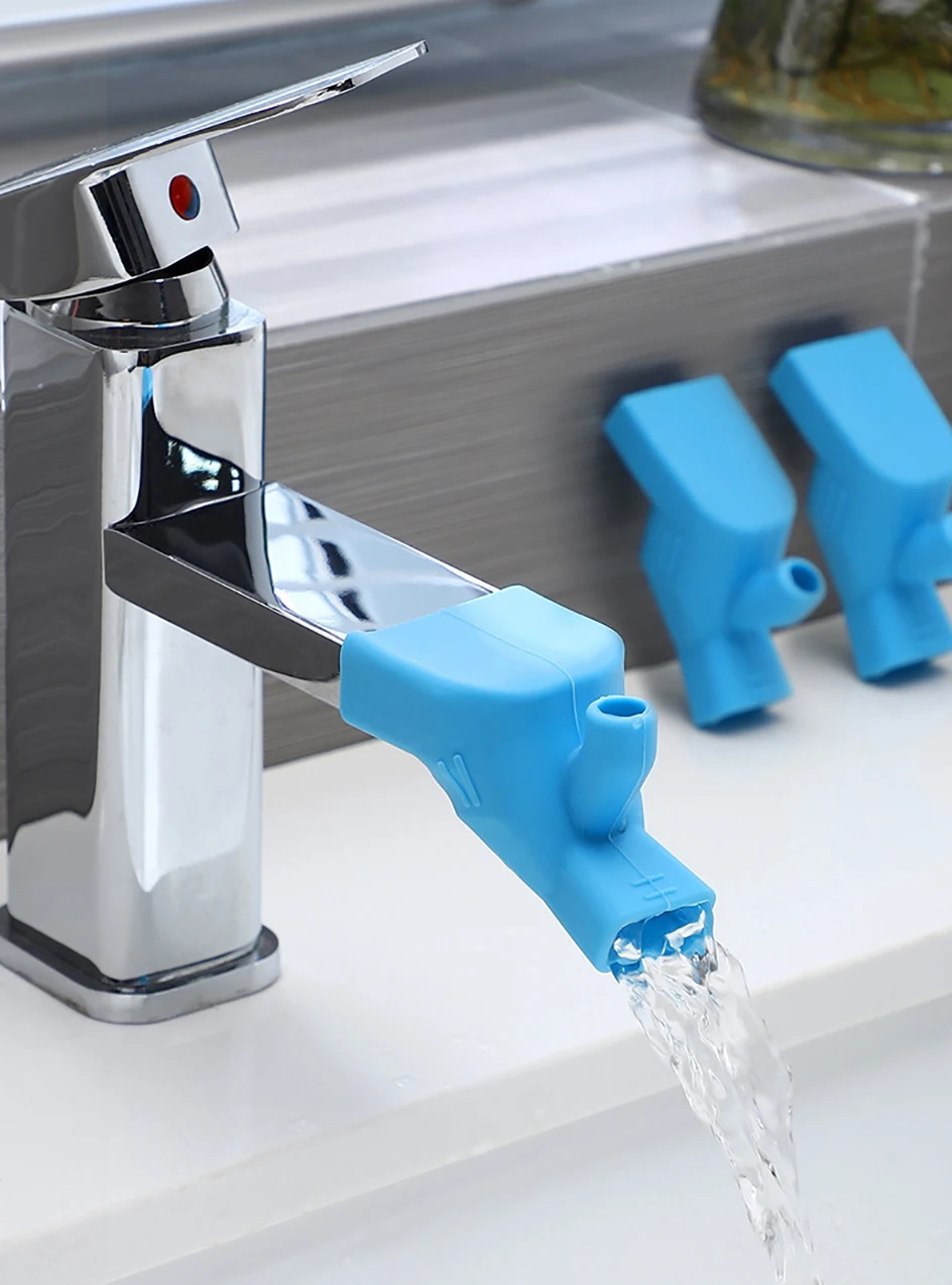 YDM Sink Nozzle Faucet Extender Rubber Elastic Water Tap Extension Kitchen Faucet Accessories for Children Kid Hand Washing