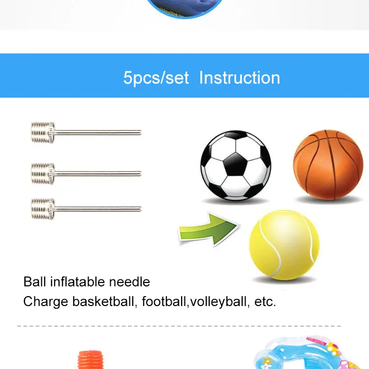 Inflating Needles Football Bike Ball Hand Pump Sports Inflate Tube Valve Adaptor