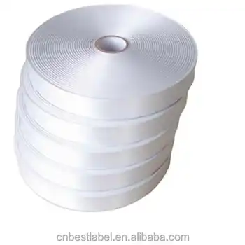100% Polyester Satin Ribbon Care Label with Slitting Edge Woven Edge Sustainable Underwear Garments Shoes Bags Home Textiles