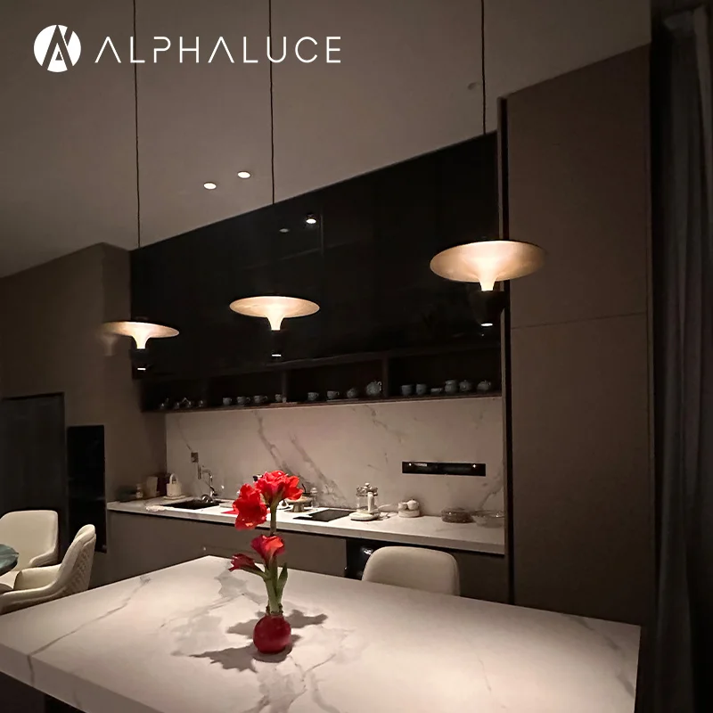 Surface Mounted Minimalist Light Pendant Kitchen Island Hanging Black Ceiling Pendant Lamp