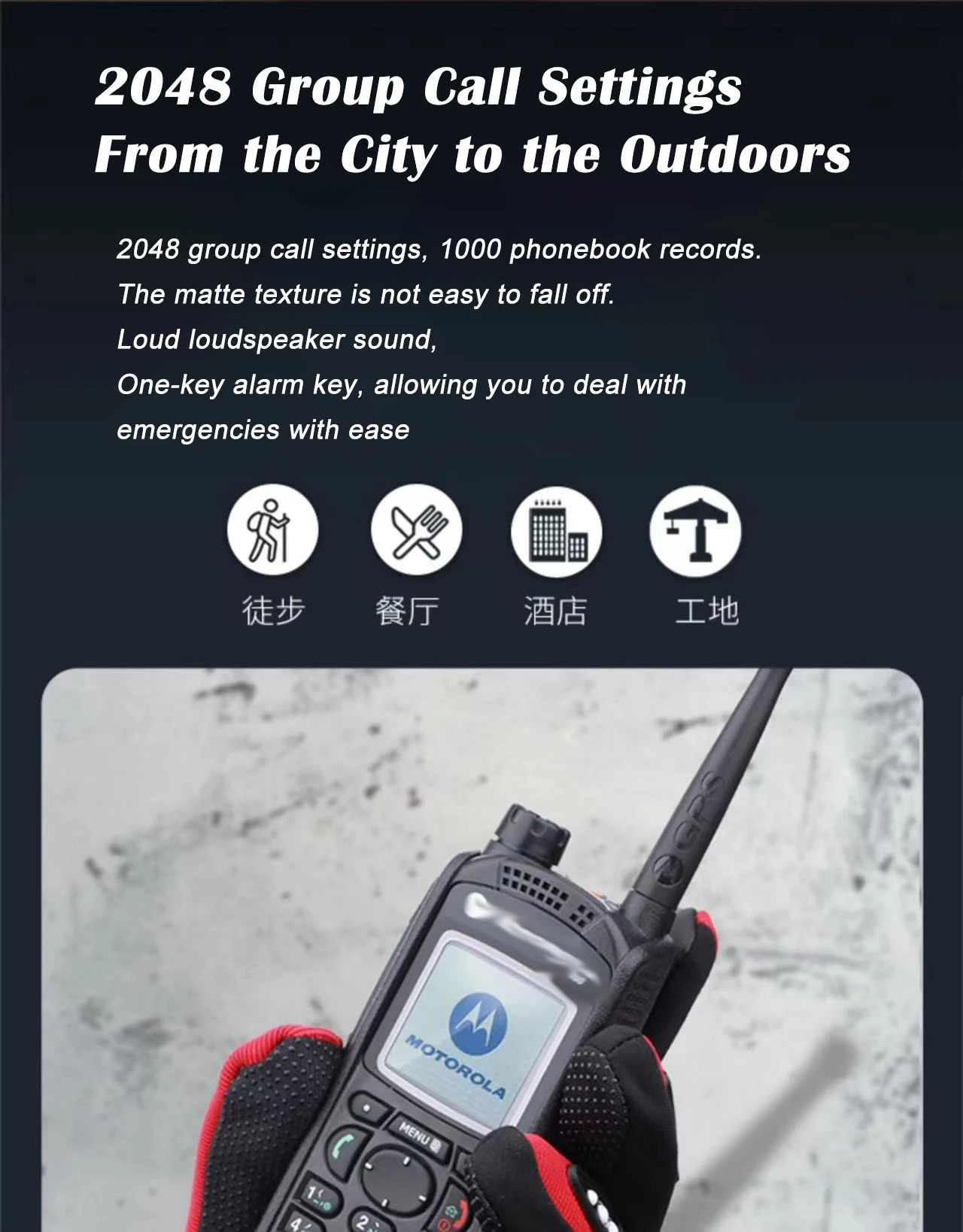 For Mtp850 Motorola Portable Walkie-talkie Mtp3150 350-470mhz Uhf Fm ...