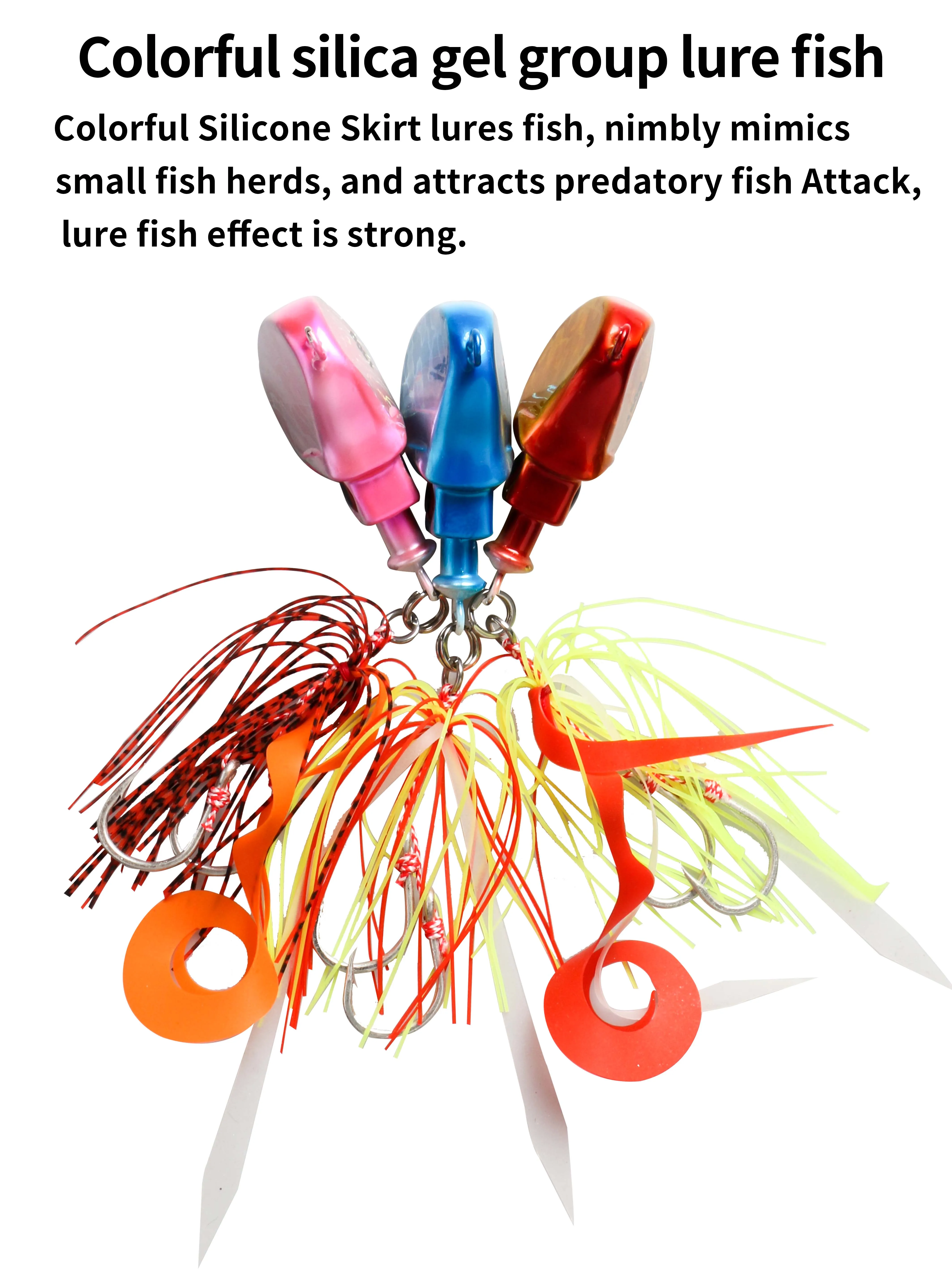 150g Metal Lead Head Madai Jig Skirts Lures Slider Snapper Jig Luminous