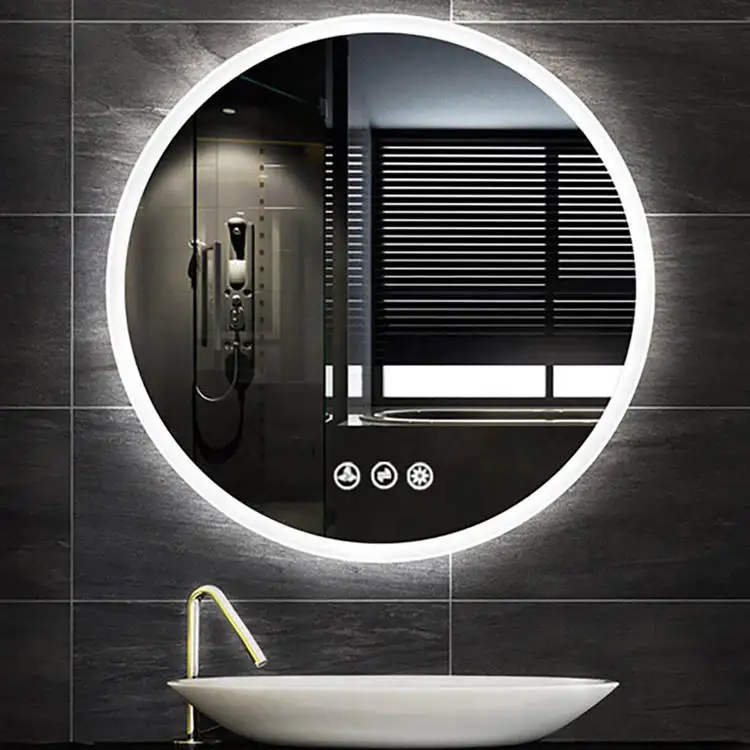 Round Smart Backlit Led Mirror With Touch Switch For Bathroom - Buy Led ...