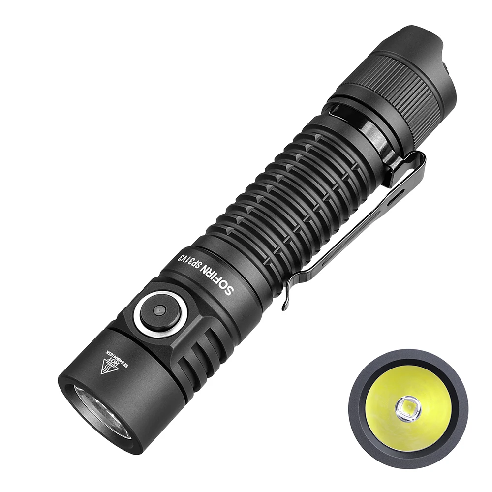 Sofirn SP31V3 Upgraded 2000lm 269m Powerful Tactical Flashlight SST40 LED  Torch 18650 USB C Rechargeable Led Flashlight