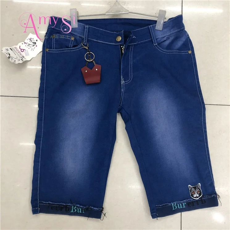 3,99 Dólares Wk134 Alta Calidad Nueva Moda Azul Oscuro Elástico Mujeres  Longitud Aguda Jeans Rodilla Pantalones Cortos - Buy Pantalones  Vaqueros,Pantalones Cortos De Mezclilla Para Mujer Product on Alibaba.com