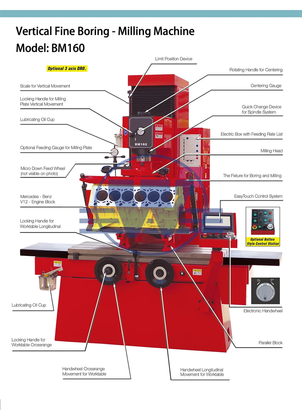 Light Weight Line Boring Machine Automatic Hydraulic Boring Machine