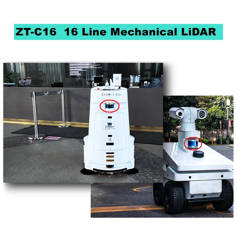 360 16lines Mechanical 3D Lidar - ZT C16 for Multi-Sensor Fusion