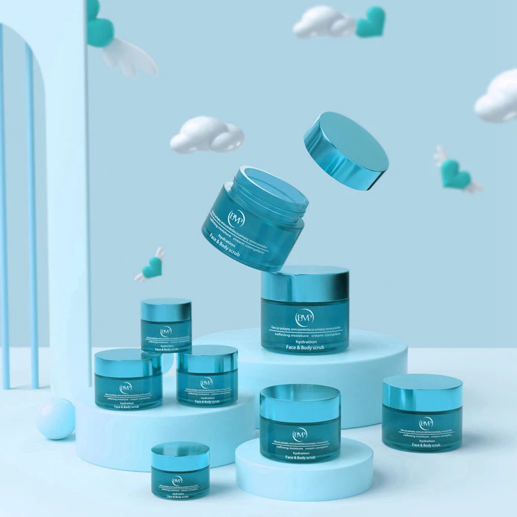 Manufacturer Wholesale Luxury Modern Glass Cosmetic Jar For Body Scrubs