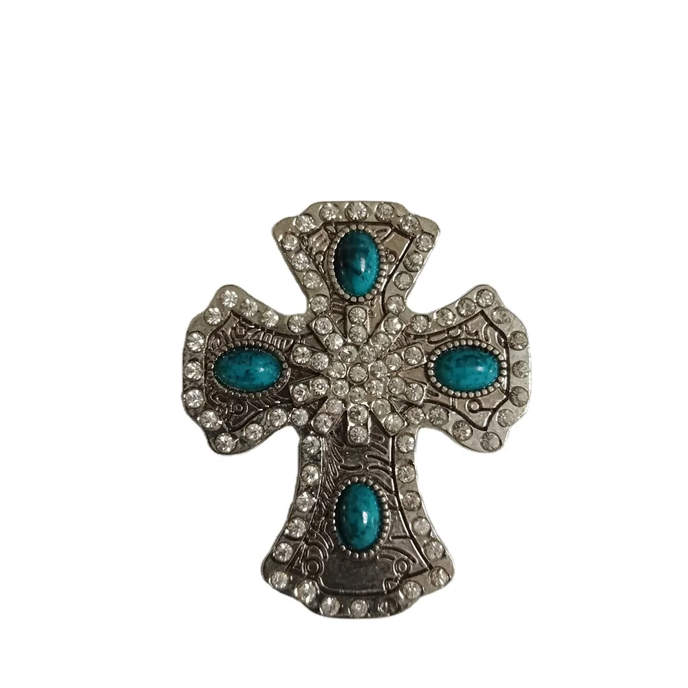 Turquoise Cross Belt Concho Western Concho