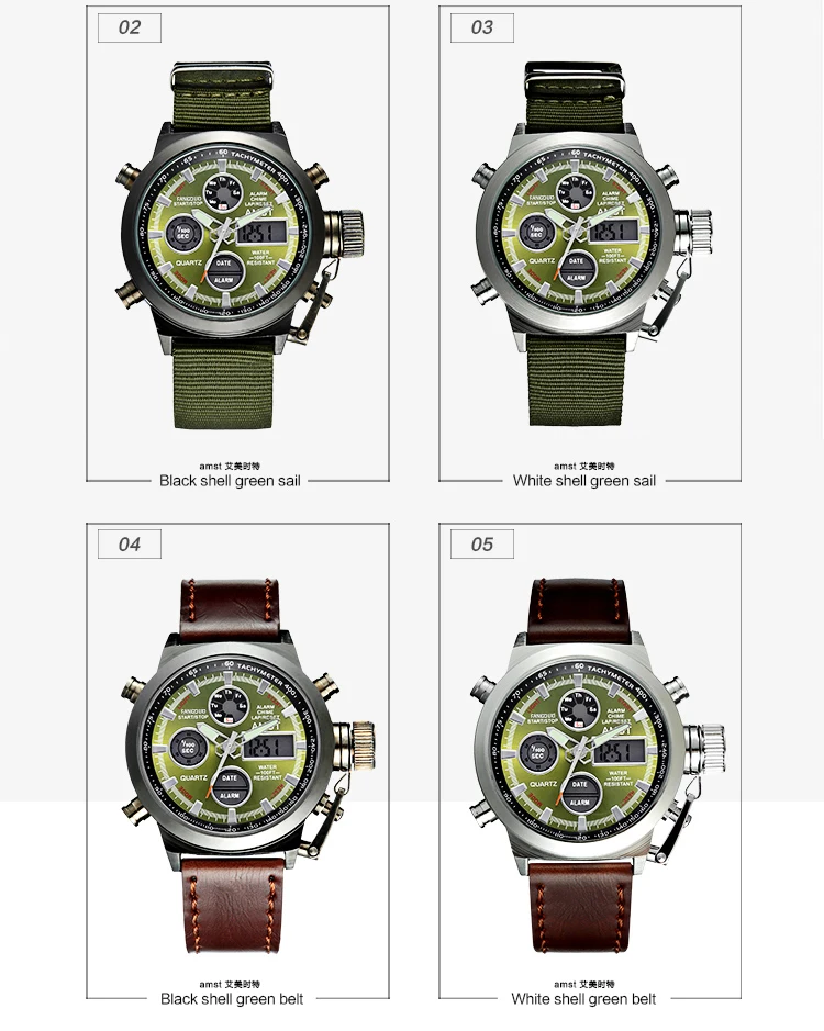 AM3003 Men's Nylon Strap Quartz Watch Fashion Luminous