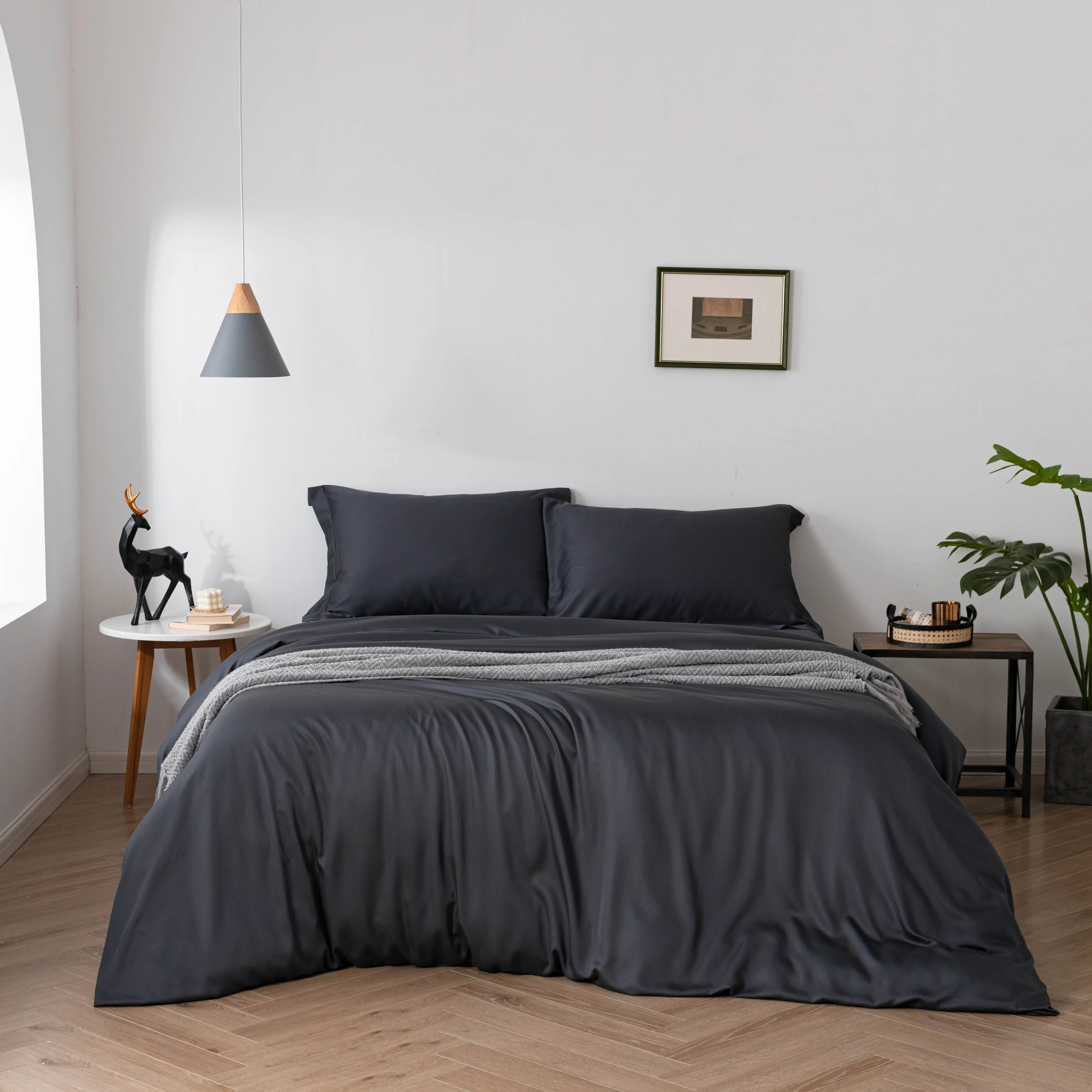 100% Satin-Bambus Bettwsche-Set mit Kissenbezgen, Bettlaken und  Spannbettlaken Queen-Size| Alibaba.com