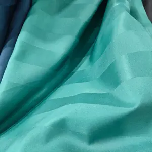 Factory Wholesale 200 300TC Cotton Striped Satin Bedsheet Fabric for Hotel Hospital
