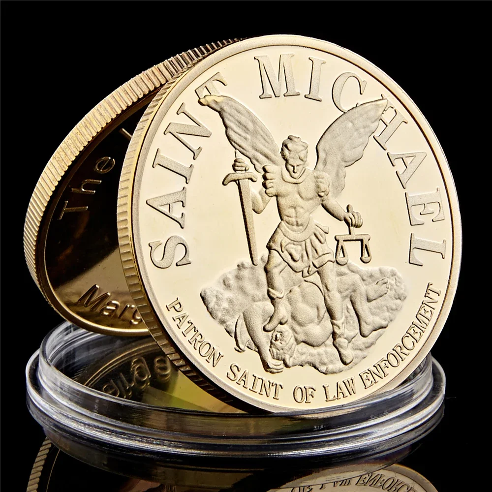 The Archangel with Prayer USA St Michael 1OZ Gold/Silver Plated Challenge  Coin USA Collectibles| Alibaba.com
