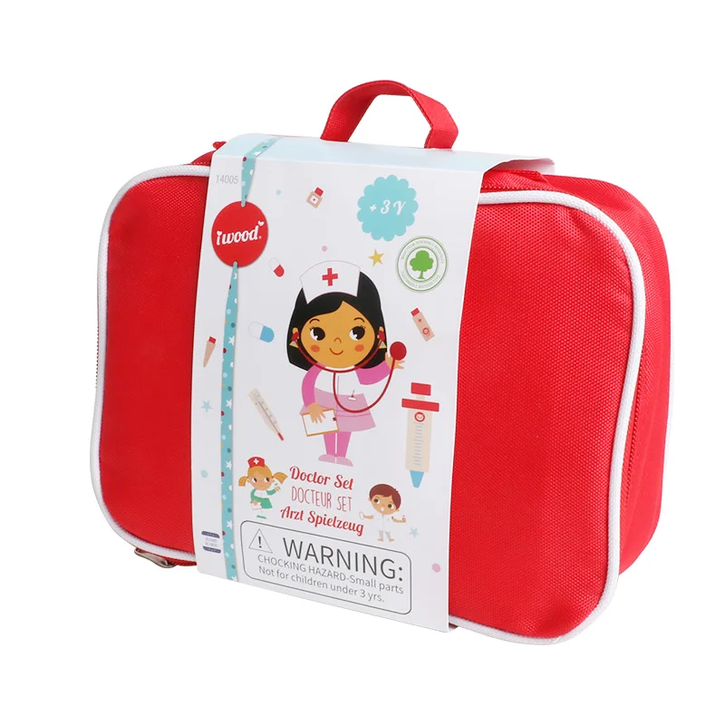Новое поступление, детский деревянный докторский игровой набор, детский докторский игрушечный набор, имитация медицинской коробки, стетоскоп
