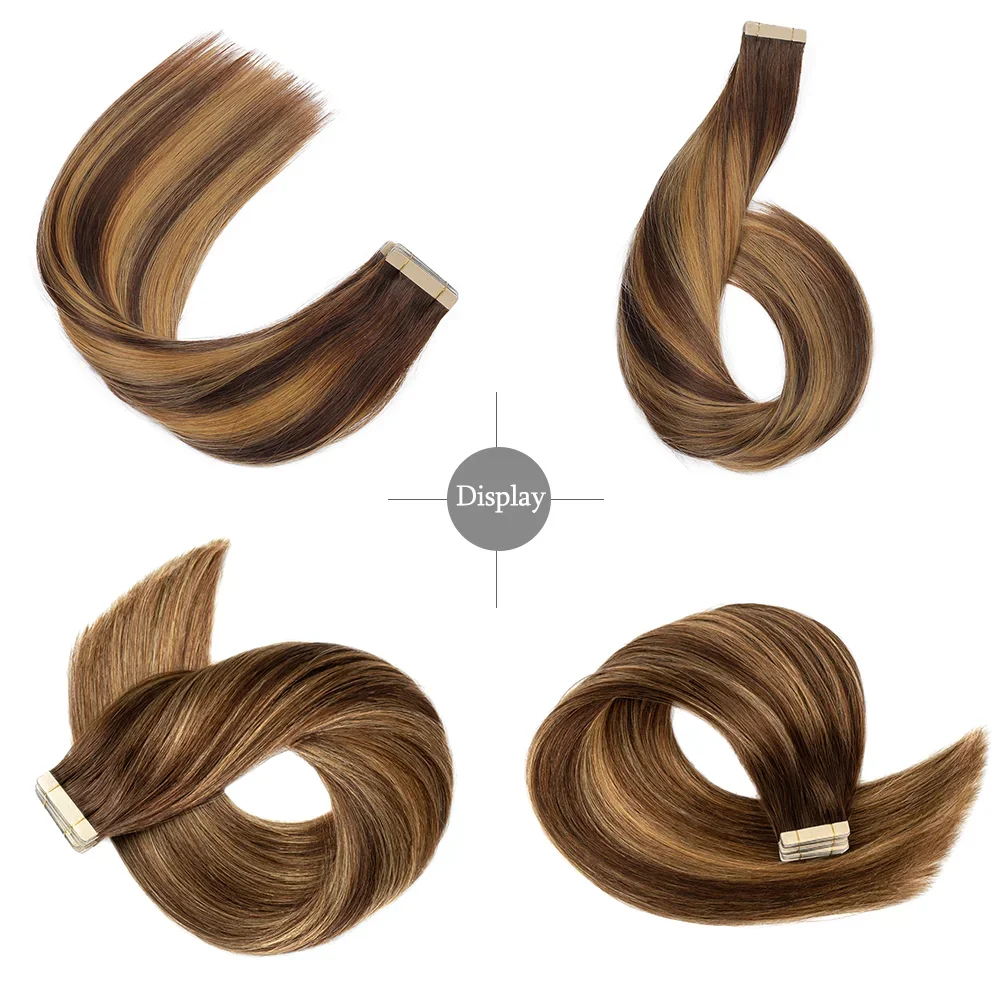 100% Remy Echthaar Tape In Haarverlängerungen Straight Skin Weft Unsichtbar Nahtlos Omber 4 27 16 26 Zoll Für Salon Hohe Qualität_voghion.com