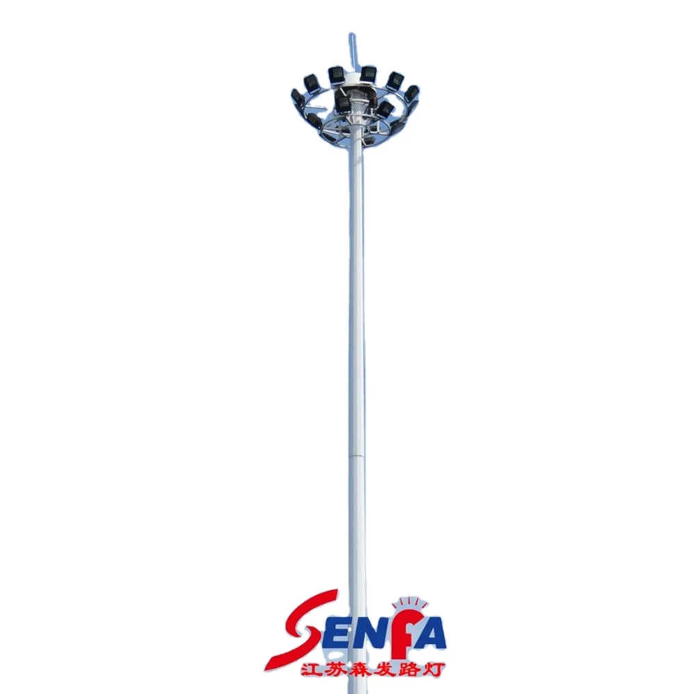 15m 20m 25m 30m 35m 40m LED High Mast Lighting Pole With Rasing and Lowering System