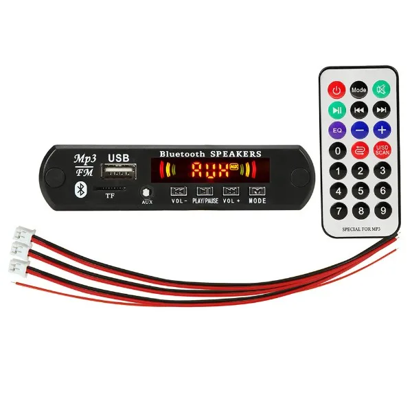 5V 12V MP3 PCB Circuit Board 2*3W 5.0 Usb Audio Player Board for Dvd Player