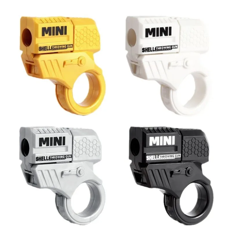 New Decompression Fidget Spinner Toy Mini Soft Bullet Shell Ejecting Plastic Toy Gun for Boys