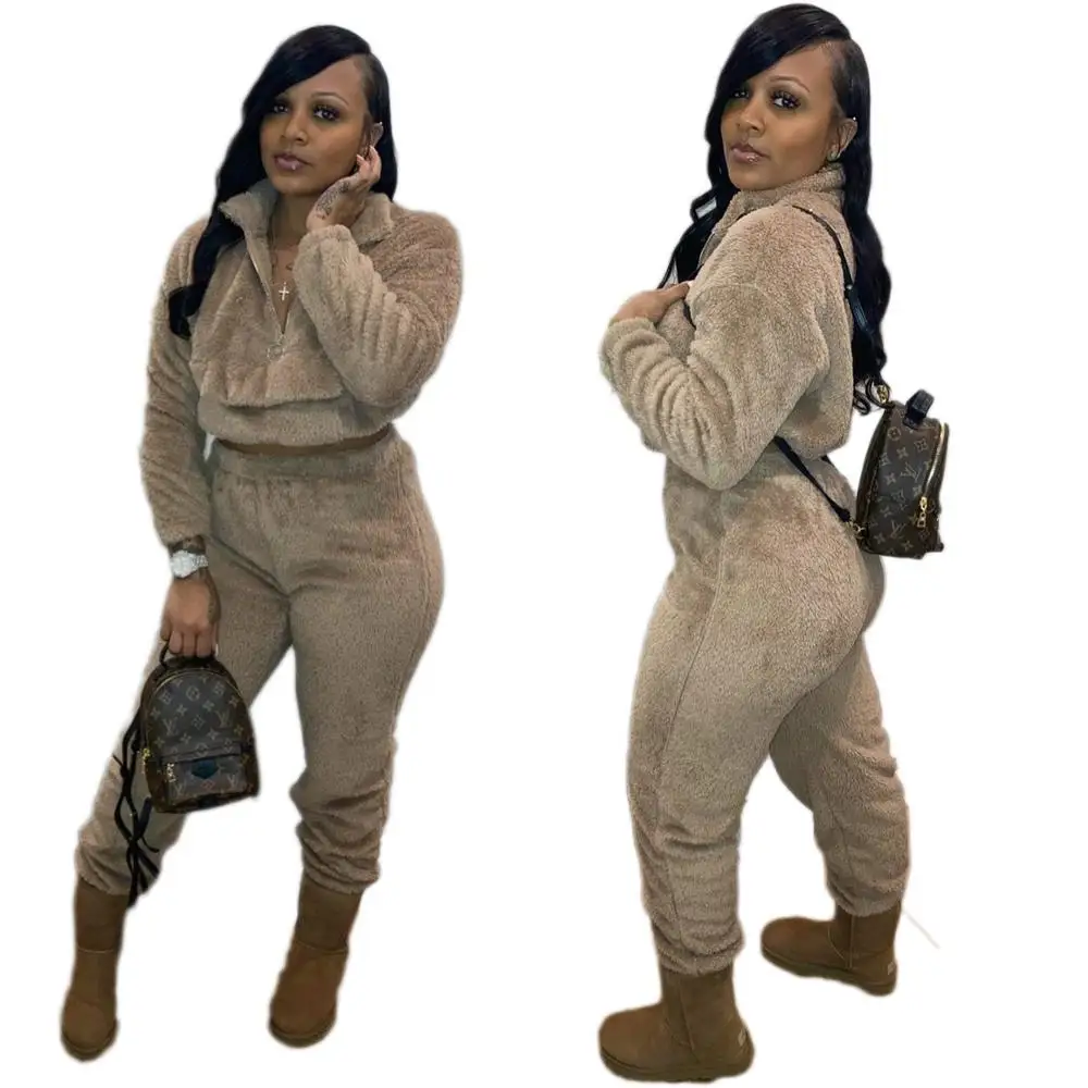 womens fur tracksuit