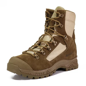 Outdoor Men Hiking Shoes Waterproof Tactical Leather Hunting Boots Desert Camping Sneakers Ankle Men Trekking Casual Shoes