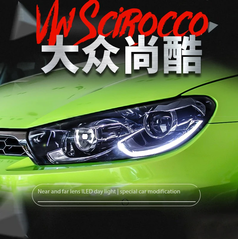 LED Tagfahrlicht Scheinwerfer für VW Scirocco III 08-14 Schwarz dynamisch Ihr Pa LED Tagfahrlicht Scheinwerfer für VW Scirocco III 08-14 Schwarz dynamisch Ihr Pa