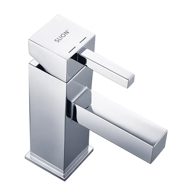 Modern Square Brass Basin Tap - Black  manufacture