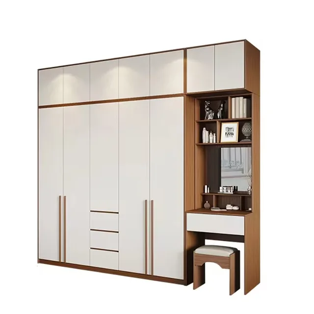 Bedroom Furniture Modern Wooden Cabinets Large Storage Wardrobe Closet Bedroom Amoires